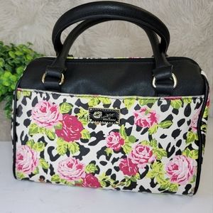 Luv Betsey by Betsey Johnson Floral Cheetah Print small handbag
